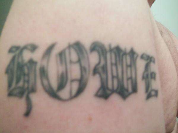 LAST NAME tattoo