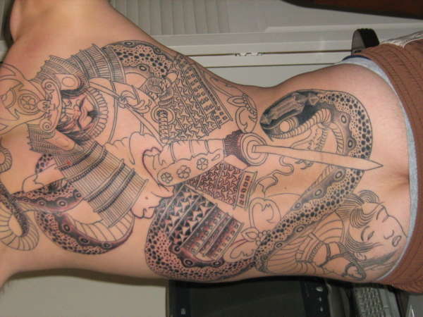 SAMURAI BACKPEICE (IN PROGRESS) tattoo