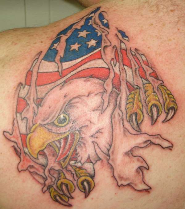eagle & flag tattoo