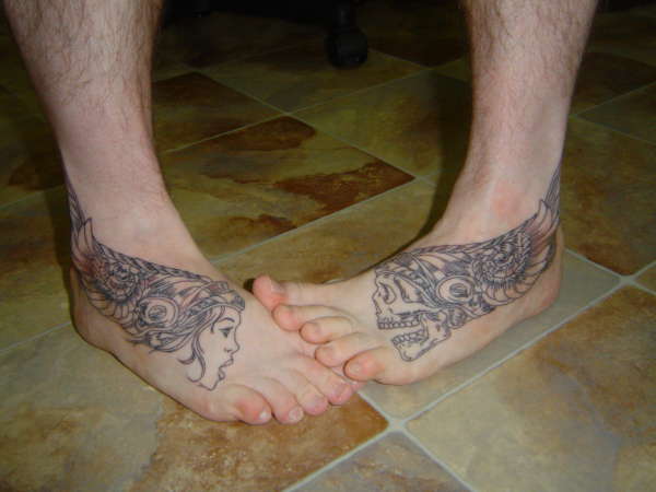Both Feet - outline stage tattoo