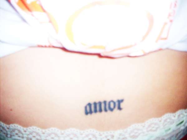 'amor' tattoo