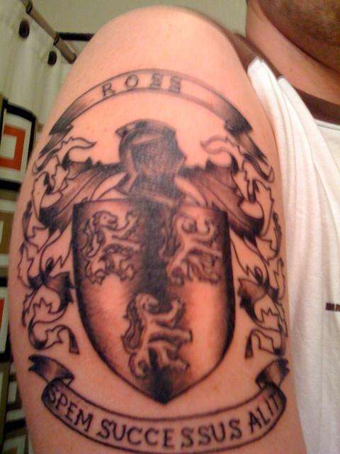Coat of arms, Family Crest tattoo