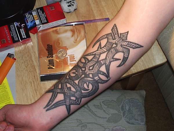tribal freehand tattoo