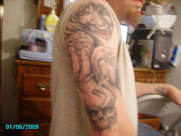 skulls,faces,death,,,, ron meyers tattoo