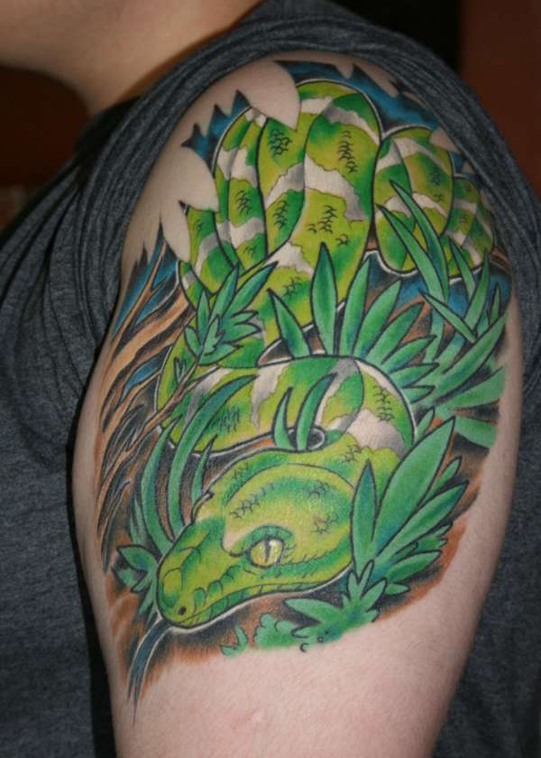 Emerald Tree Boa Tattoo tattoo
