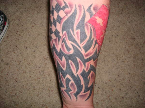 corvette flags & tribal tattoo