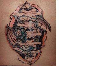 ripping dragon tattoo