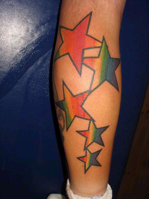 rainbow srars tattoo