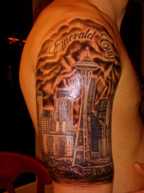 seattle skyline tattoo