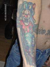crucifix clown tattoo