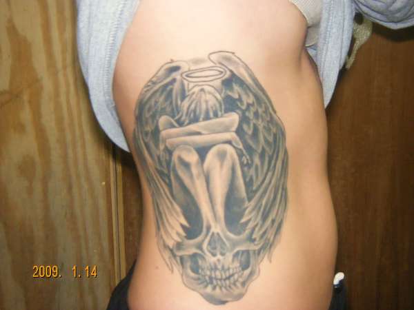 Angel and Skull tattoo