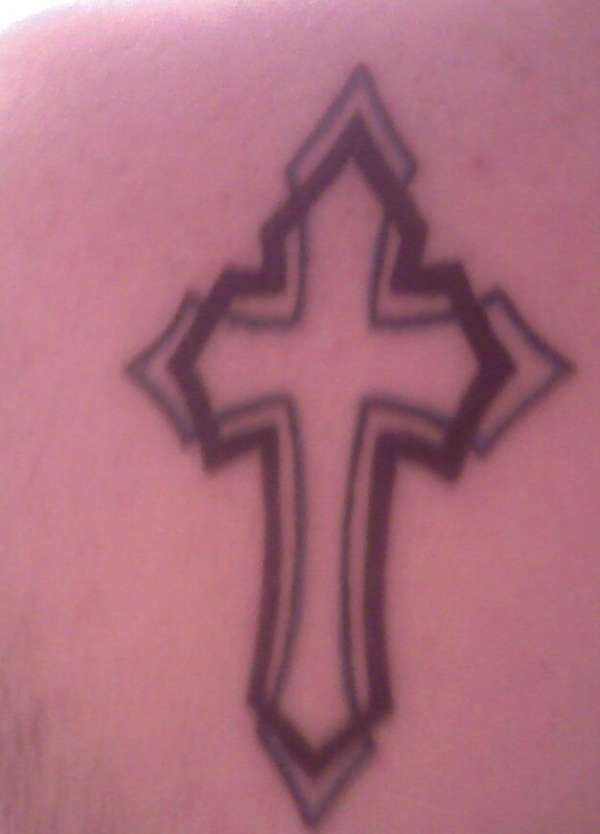 cross on my back tattoo