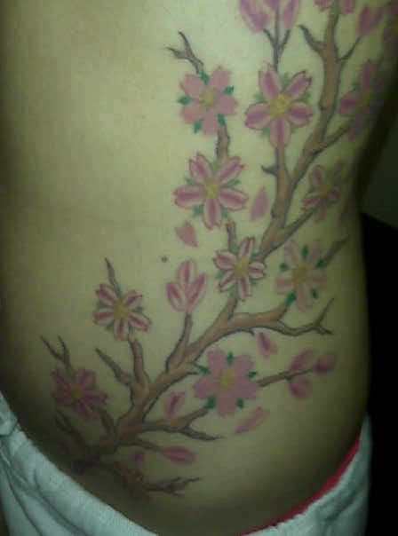 Cherry Blossoms.. 3rd Tattoo -- Close up tattoo