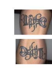 life/death tattoo