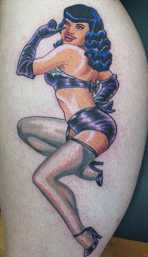 Canman - Betty Page tattoo