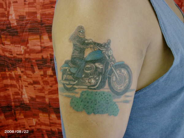 guy on motorcycle tattoo
