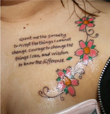 Serenity prayer tattoo