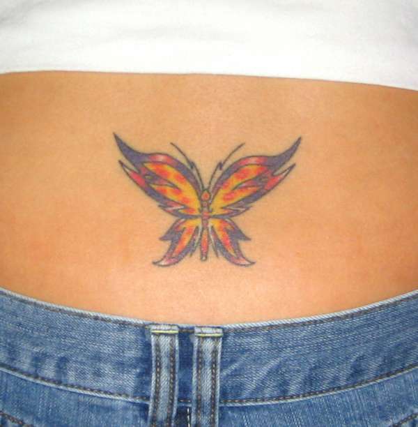 Nicoles Lower Back Butterfly tattoo