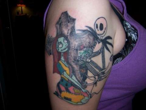 Jack and Sally tattoo