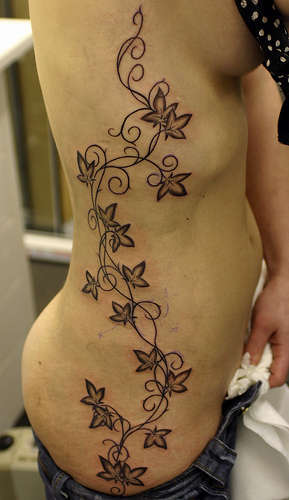 Side Ivy tattoo