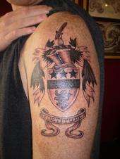 Family crest tattoo