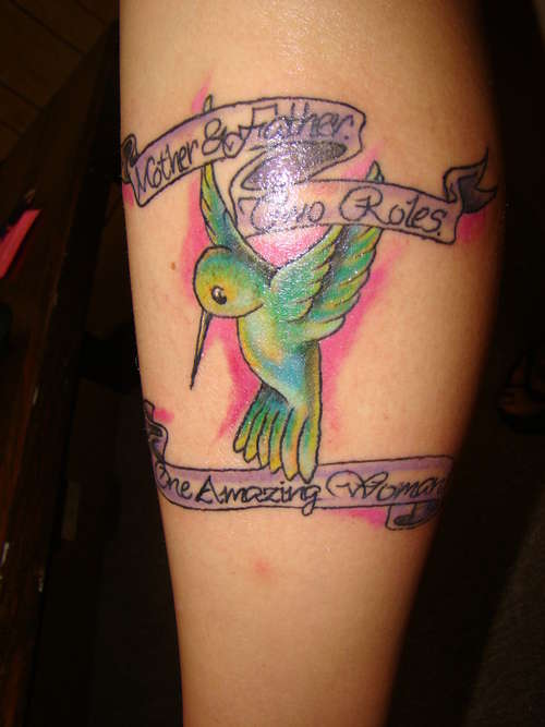Humming bird tattoo
