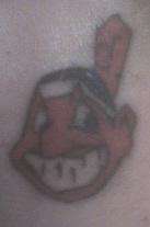 Chief Wahoo tattoo