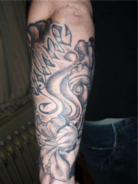 forearm work tattoo
