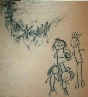 the famly and an eye tattoo