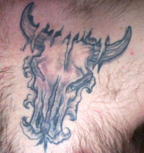 buffalo skull tattoo