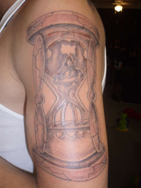 Hourglass for time wasted tattoo