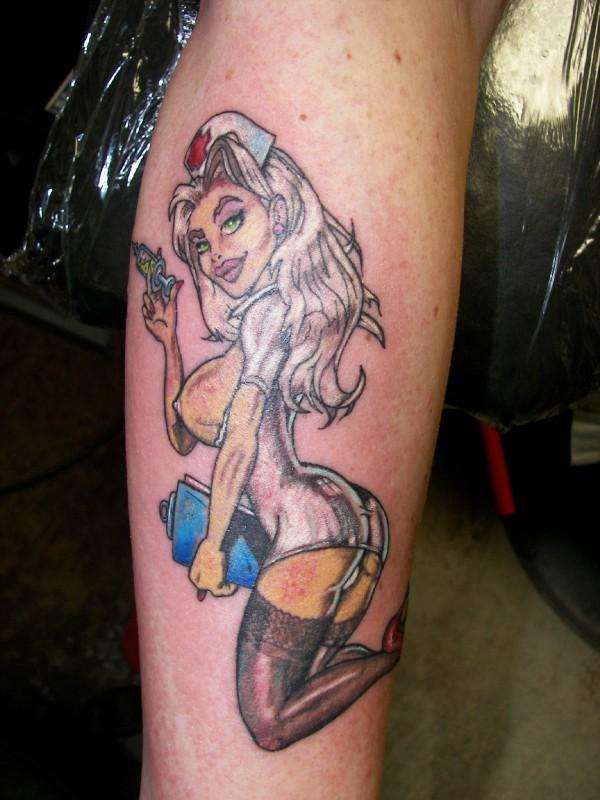 naughty nurse tattoo