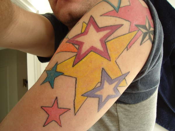 Another view of my stars tattoo