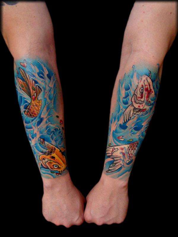 From the edge of the deep green sea tattoo