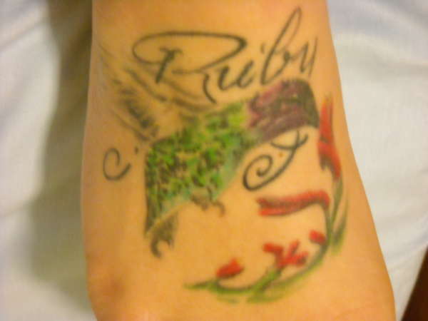 Memorial Hummingbird tattoo