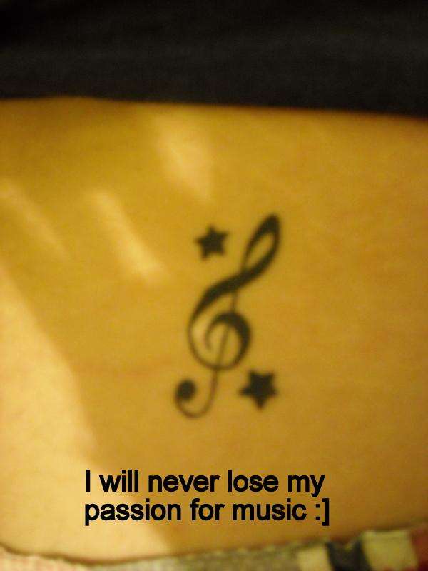 Treble Clef tattoo