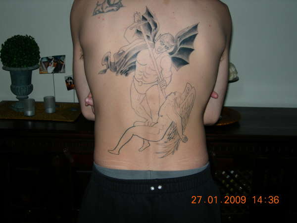 devil vs angel tattoo