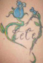 Barbed Wire and Roses tattoo