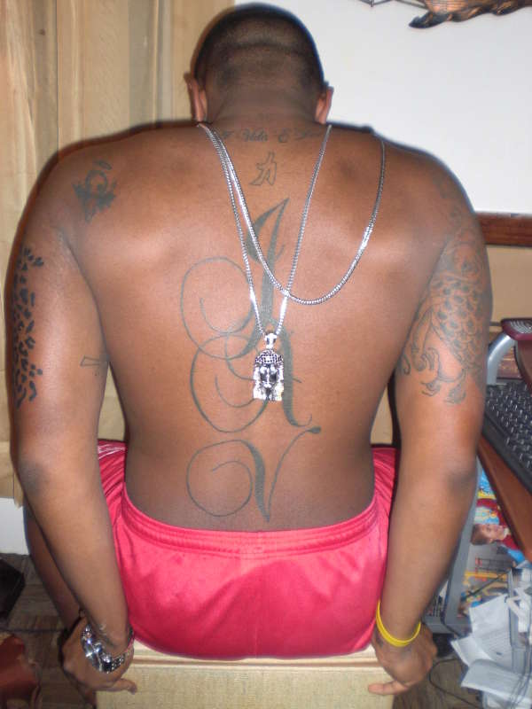 All my tattz Back view tattoo