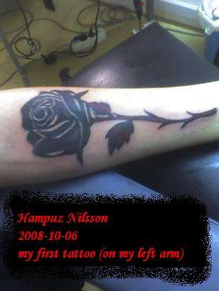 Gothic Black Rose tattoo