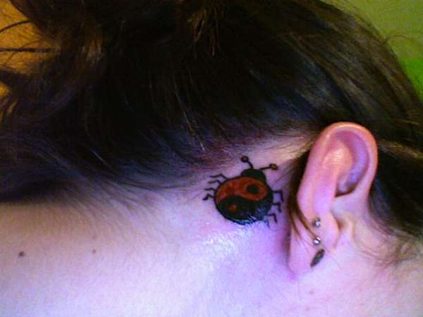 yin yang ladybug tattoo