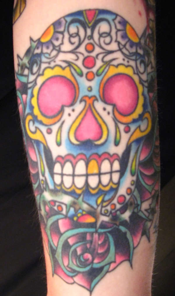 sugar skull tattoo