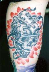 tibeten skull tattoo