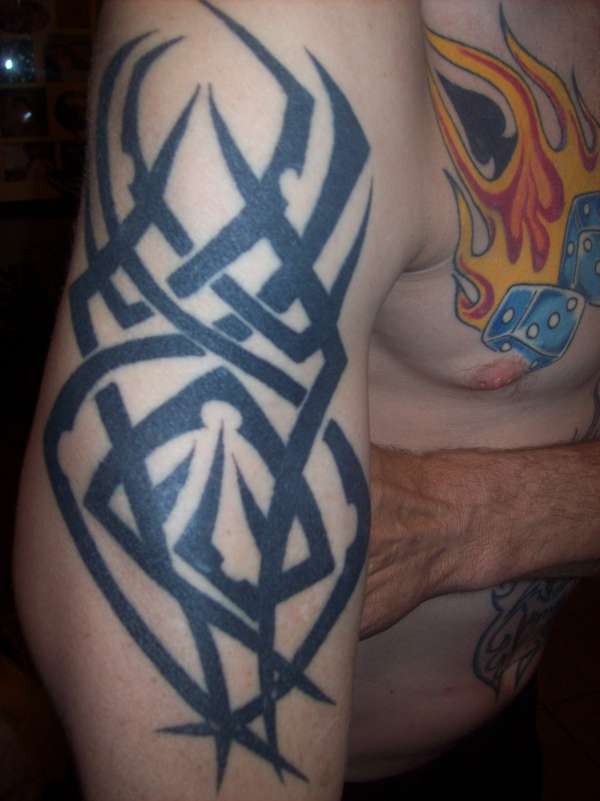 tribal- right arm tattoo