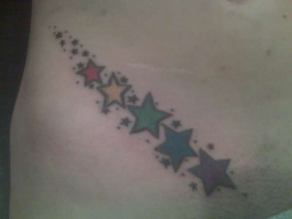 Rainbow stars tattoo