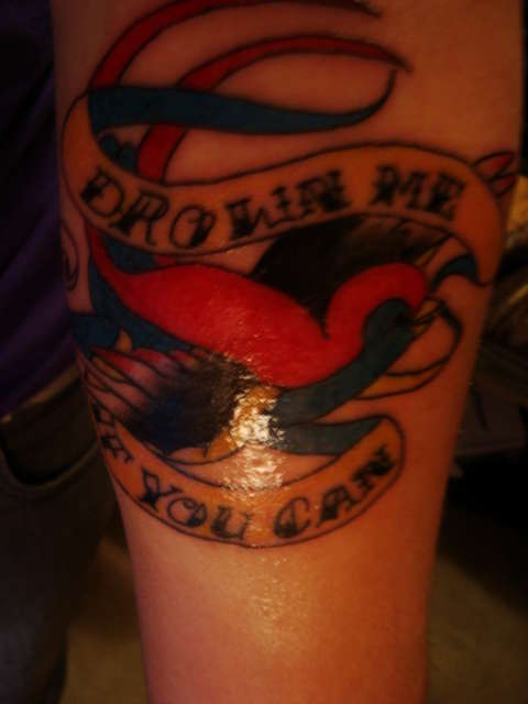 Sparrow-City and Colour tattoo