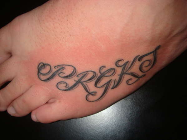 family's first initials tattoo