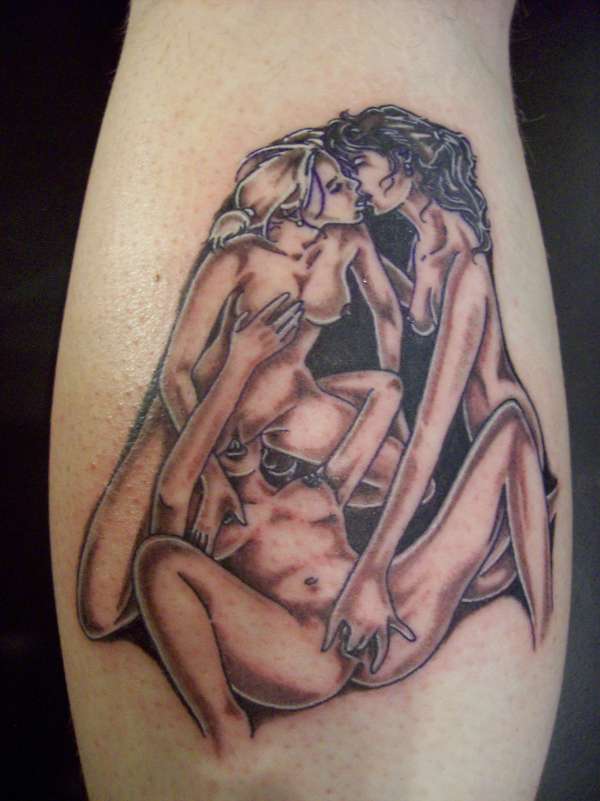 lesbian threesome tattoo