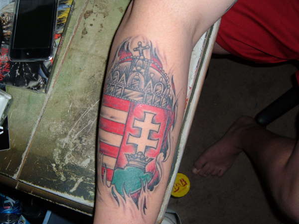 Hungarian crest tattoo