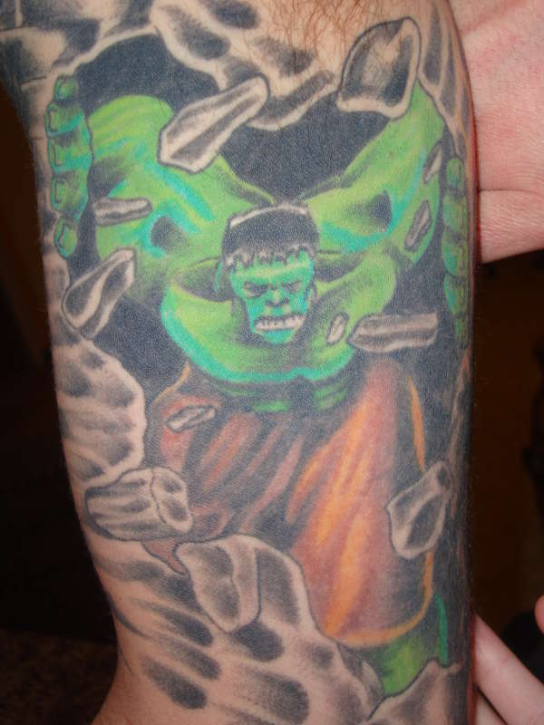 The Hulk tattoo